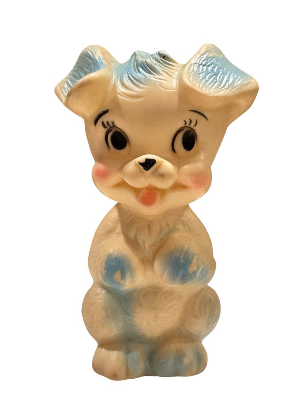 Vintage 1962 Star Mfg. Puppy Dog Rubber Squeak Toy - Made in Italy